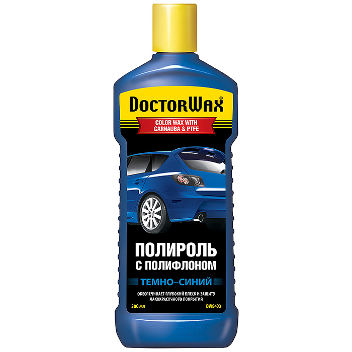 Цветная полироль с полифлоном тёмно-синяя Doctor Wax (300 мл)