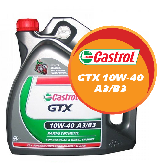 Castrol GTX 10W-40 A3/B3 (4 литра)