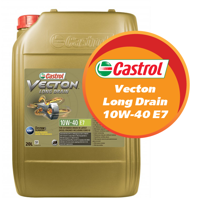 Castrol Vecton Long Drain 10W-40 Е7 (20 литров)